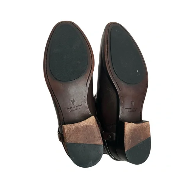 FRYE Lindsay Spur Short Brown Full Grain
Leather Boots Size 9B - Picture 12 of 13